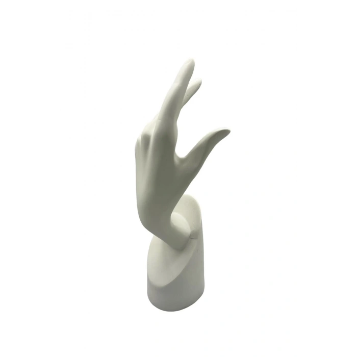 Polyester Malzeme Beyaz Renk 30 / 12 cm Takı Sergileme El Mankeni