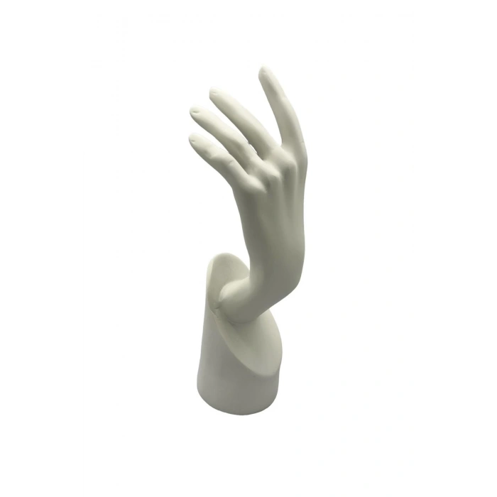 Polyester Malzeme Beyaz Renk 30 / 12 cm Takı Sergileme El Mankeni