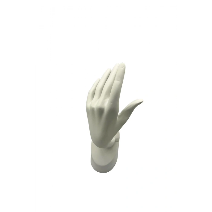 Polyester Malzeme Beyaz Renk 30 / 12 cm Takı Sergileme El Mankeni