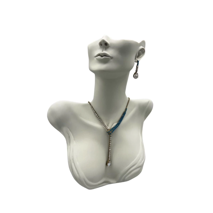 Yerli Üretim Polyester Malzeme Beyaz Renk 33 / 26 cm Takı Sergileme Mankeni