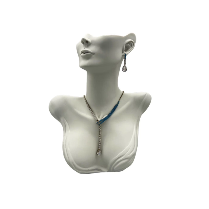 Yerli Üretim Polyester Malzeme Beyaz Renk 33 / 26 cm Takı Sergileme Mankeni