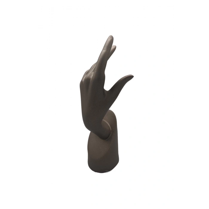 Polyester Malzeme Kahve Renk 30 / 12 cm Takı Sergileme El Mankeni
