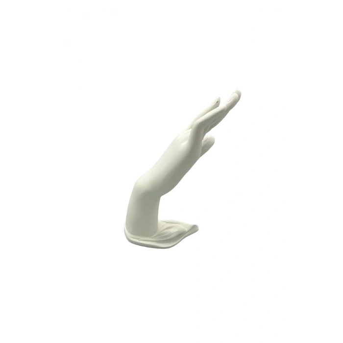 Polyester Malzeme Beyaz Renk 22 / 8,5 cm Takı Sergileme El Mankeni