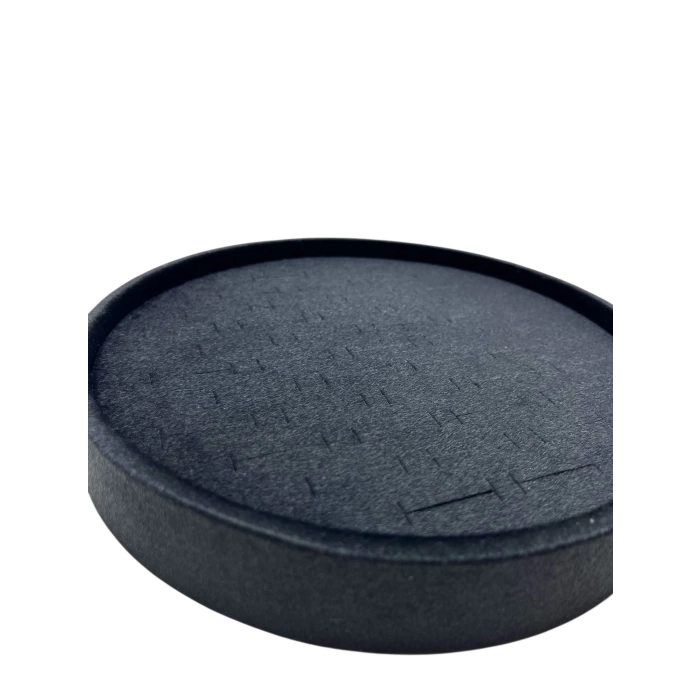 Silindir Model Süet Kumaş Krem Renk 20/20 cm Batırmalı Yüzük Tablası