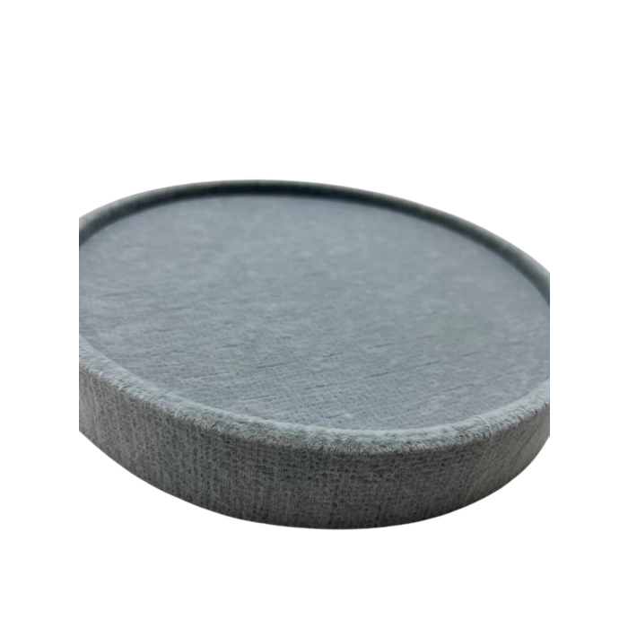 Silindir Model Süet Kumaş Gri Renk 20/20 cm Batırmalı Küpe-Piercing Tablası