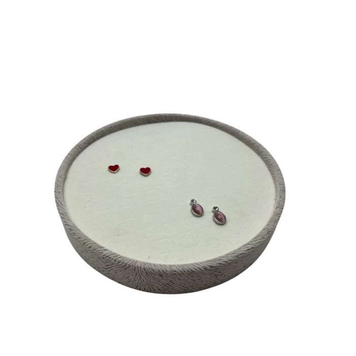 Silindir Model Süet Kumaş 20/20 cm Batırmalı Küpe-Piercing Tablası