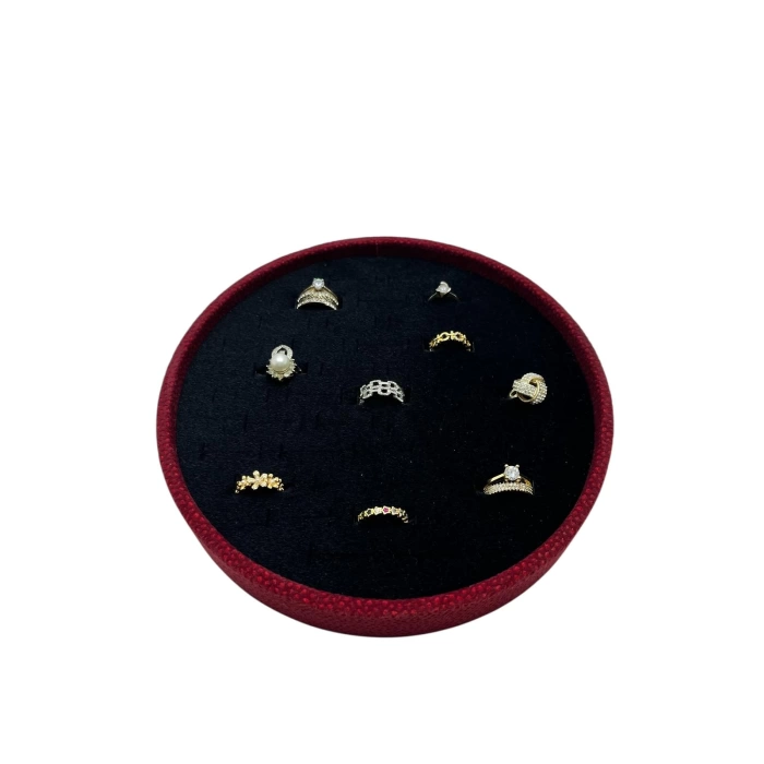 Silindir Model Süet Kumaş 20/20 cm Batırmalı Yüzük Tablası
