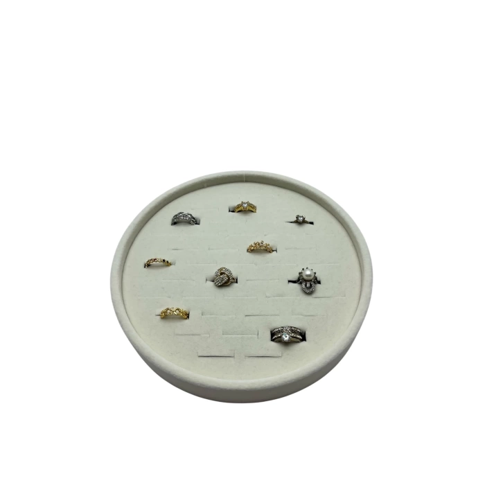Silindir Model Süet Kumaş 20/20 cm Batırmalı Yüzük Tablası