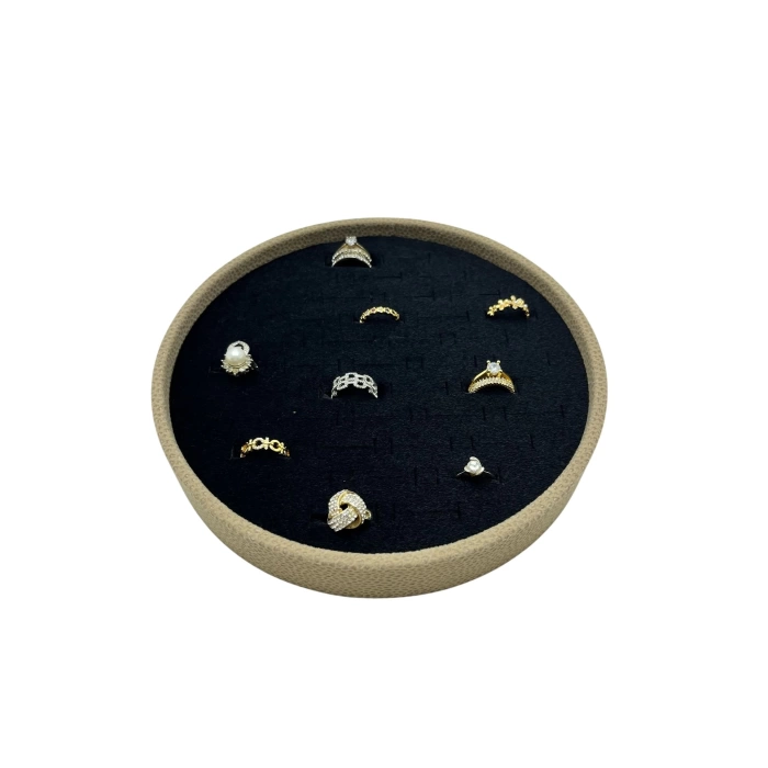 Silindir Model Süet Kumaş 20/20 cm Batırmalı Yüzük Tablası