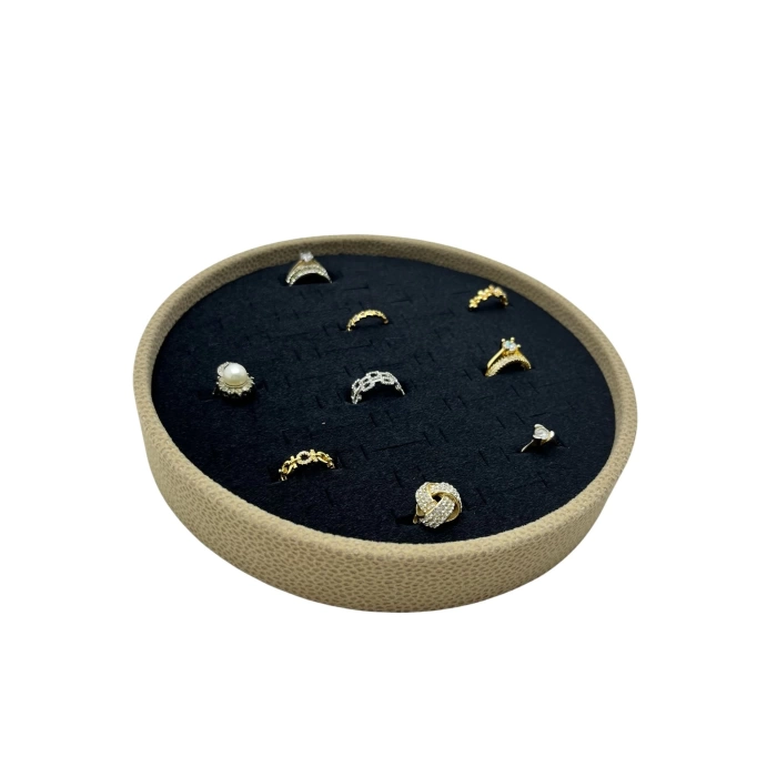 Silindir Model Süet Kumaş 20/20 cm Batırmalı Yüzük Tablası