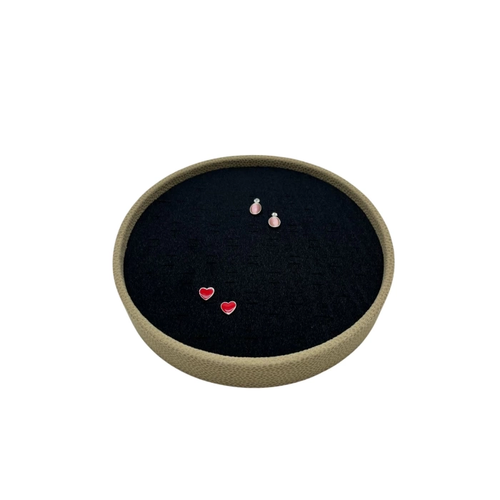 Silindir Model Süet Kumaş 20/20 cm Batırmalı Küpe-Piercing Tablası
