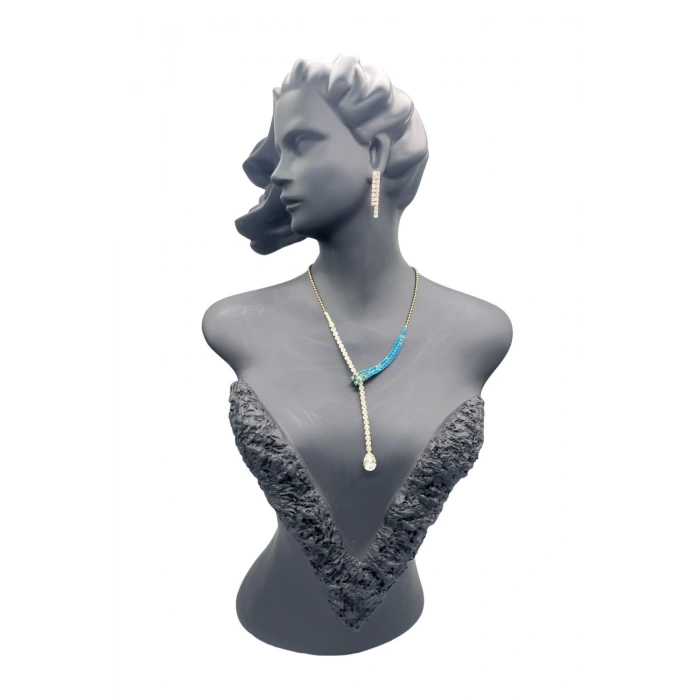 Polyester Malzeme Siyah Renk 50 / 28 cm Takı Sergileme Mankeni