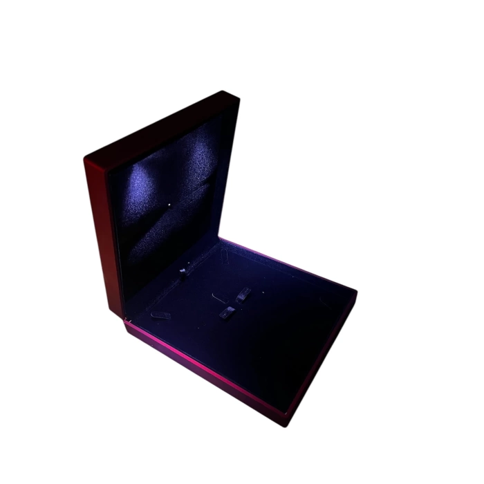 Flok Kırmızı Renk 18x20 Cm Işıklı Set Kutusu