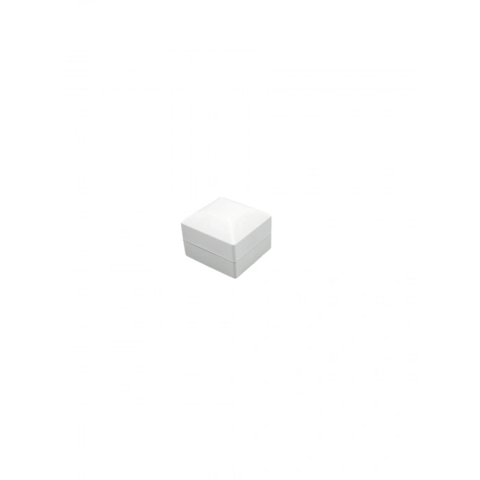 Flok Beyaz Renk 5x5 Cm Işıklı Yüzük Kutusu