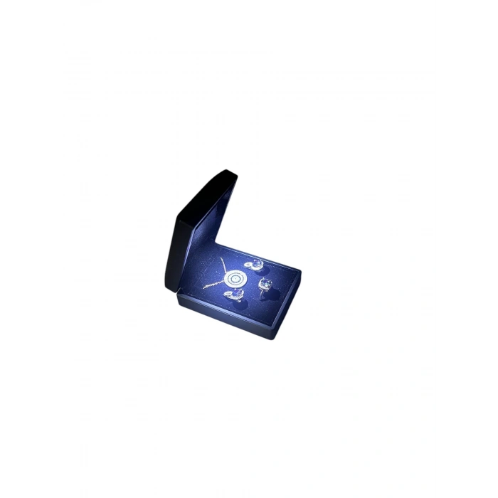 Flok Siyah Renk 7x7 Cm Işıklı Mini  Set Kutusu