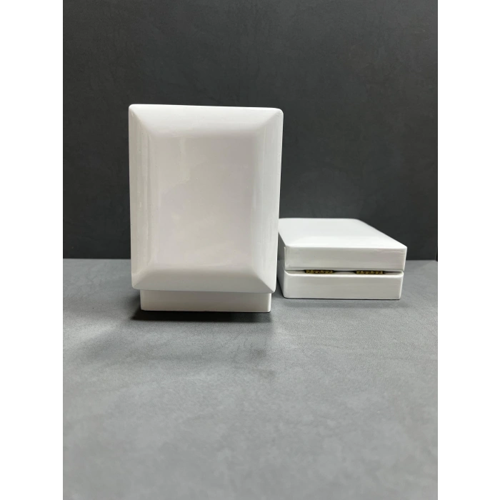 Ahşap Beyaz Renk 9x11 Cm Kolye/Küpe Kutusu