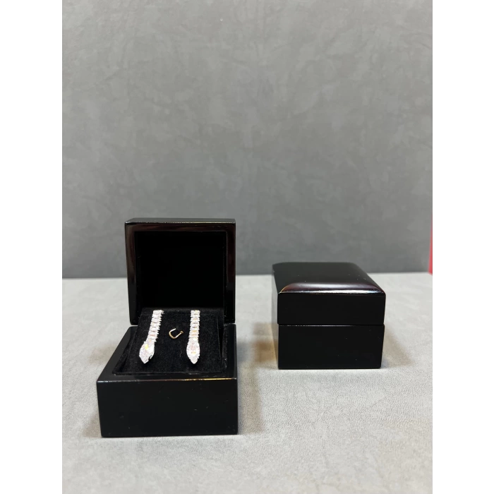 Ahşap Siyah Renk 5x5 Cm Küpe Kutusu