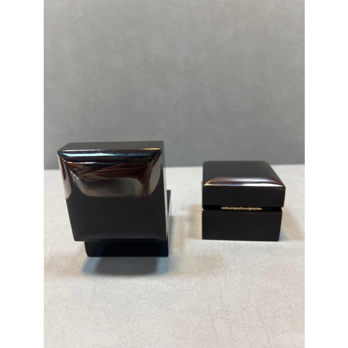 Ahşap Siyah Renk 5x5 Cm Küpe Kutusu