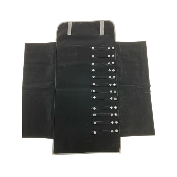 Deri Kumaş Siyah Renk 64x25 Cm Zincir Sergileme Rulosu