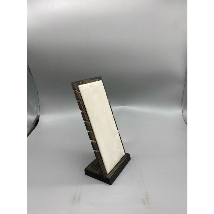 Ahşap El Boyaması Çift Renk 12x26 Cm Çoklu Kolye Sergileme Standı