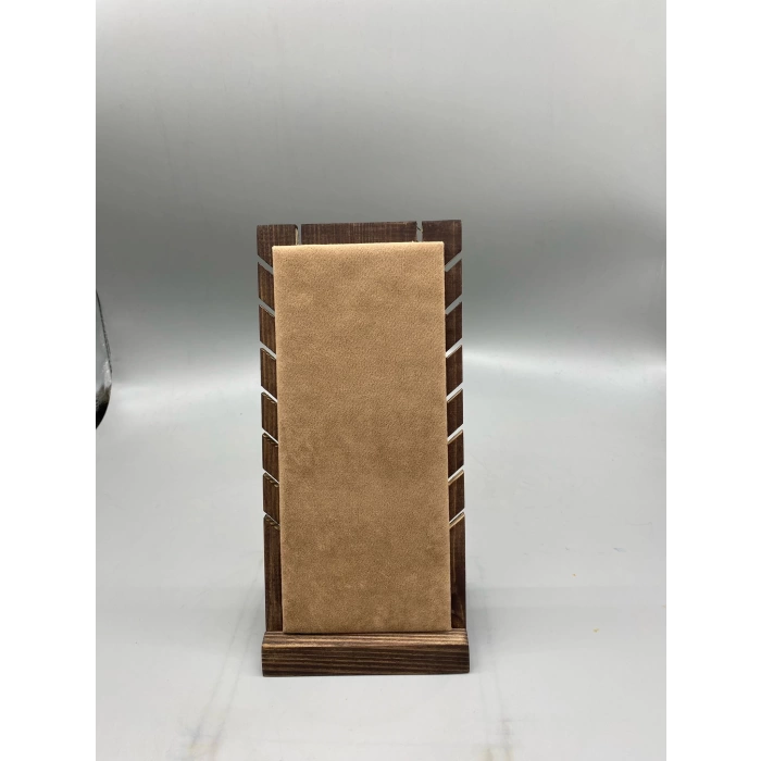 Ahşap El Boyama Çift Renk 12x26 Cm Çoklu Kolye Sergileme Standı