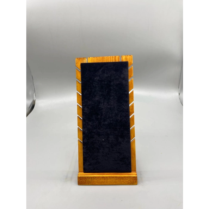 Ahşap El Boyama Çift Renk 12x26 Cm Çoklu Kolye Standı