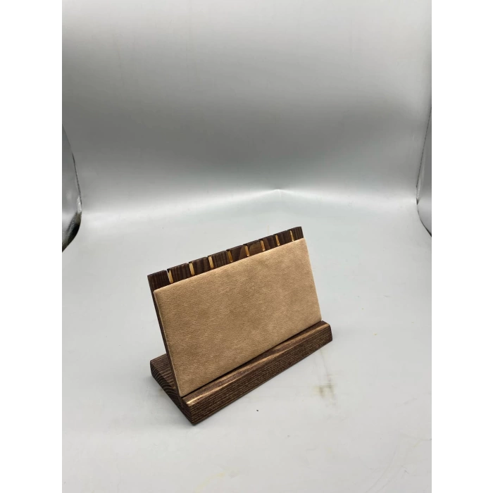 Ahşap El Boyaması Çift Renk 18x13 Cm Çoklu Bileklik Standı