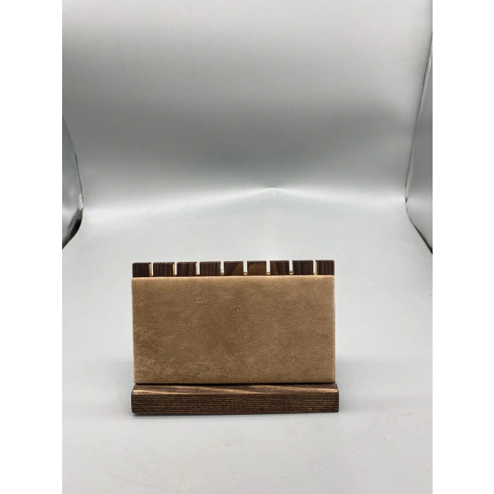 Ahşap El Boyaması Çift Renk 18x13 Cm Çoklu Bileklik Standı
