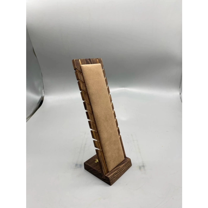 Ahşap El Boyaması Çift Renk 24x8 Cm Çoklu Bileklik Standı