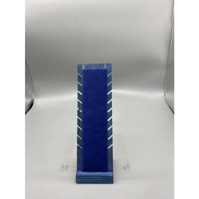 Ahşap El Boyaması Çift Renk 24x8 Cm Çoklu Bileklik Standı