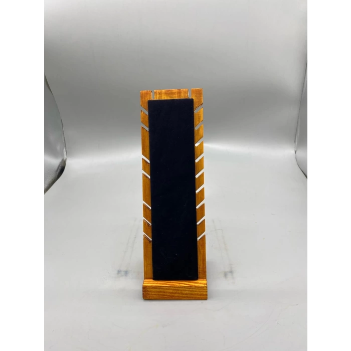 Ahşap El Boyaması Çift Renk 24x8 Cm Çoklu Bileklik Standı