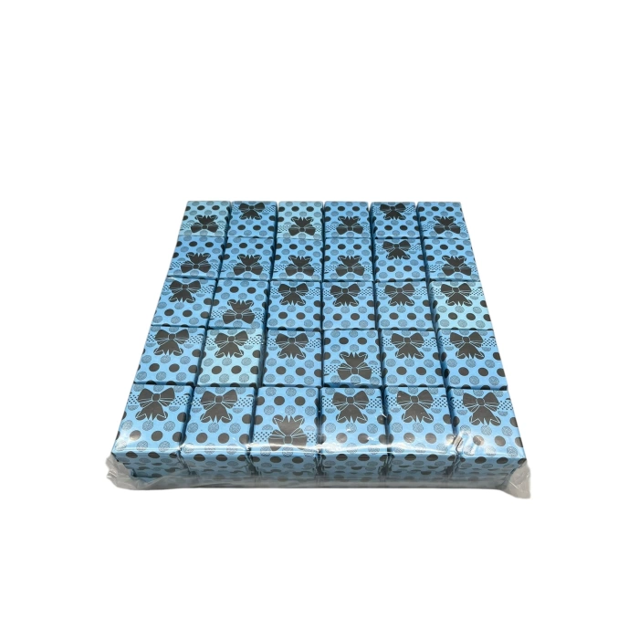 Karton Süngerli Mavi Renk 5/4 cm 60 Adet Yüzük Takı Kutusu