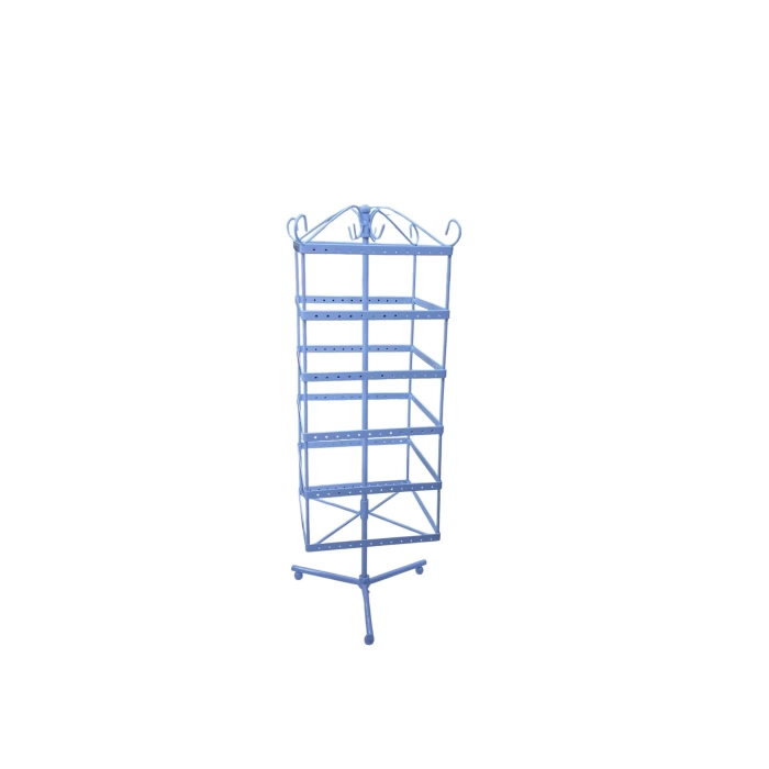İthal Metal Dönen Kare Model Beyaz Renk 46x16 Cm Küpe Standı