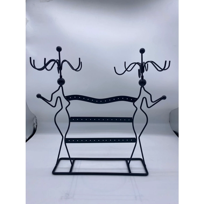 İthal Metal Siyah  Renk 35x34 Cm Küpe KolyeStandı