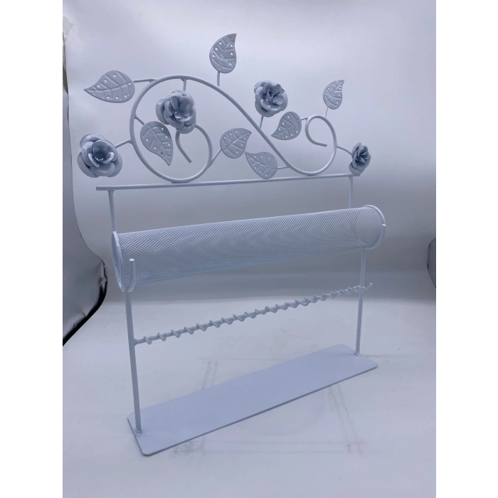 İthal Metal Beyaz Renk 35x41 Cm Kolye Küpe Standı