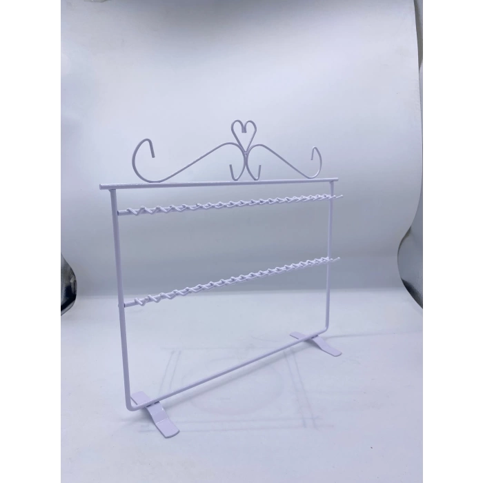 İthal Metal Beyaz Renk 32x30 Cm Bileklik Standı