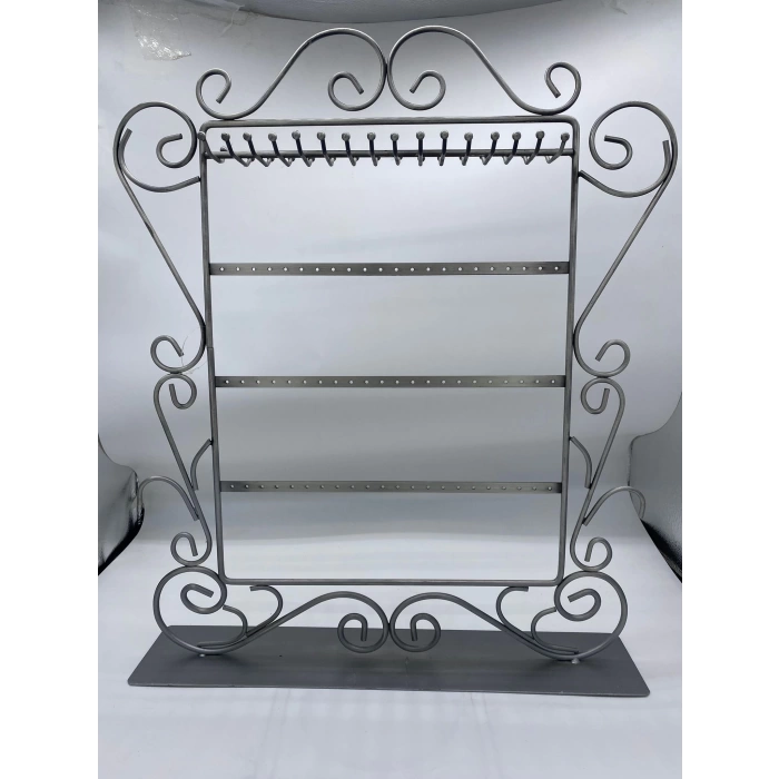 İthal Metal Gri Renk 50x42 Cm Küpe Kolye Standı