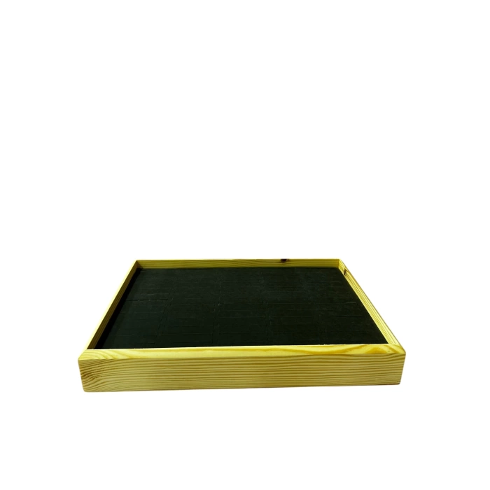 Ahşap El Boyaması Çift Renk 24x34 Batırlı Kelepçe Tablası