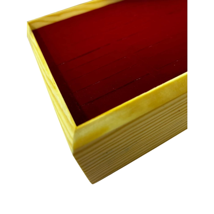 Ahşap El Boyaması Çift Renk 24x34 Batırlı Kelepçe Tablası