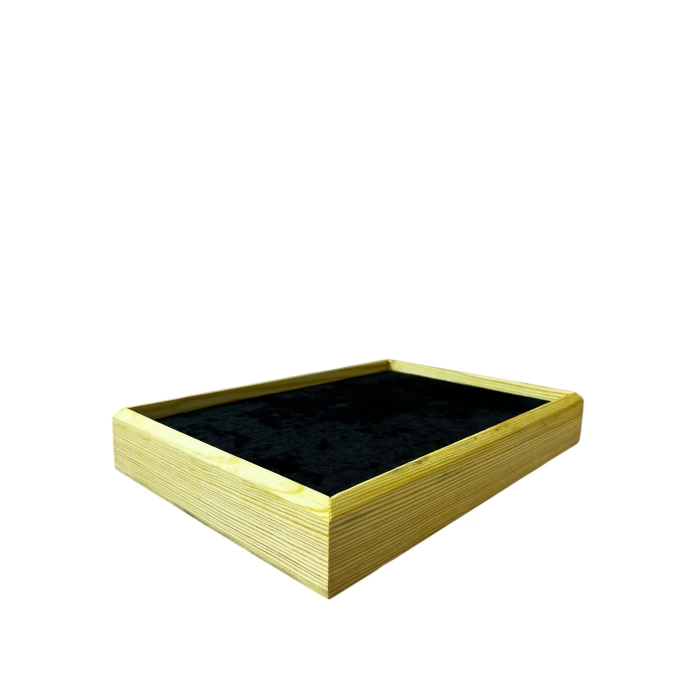 Ahşap El Boyaması Çift Renk 24x34 Batırlı Kelepçe Tablası