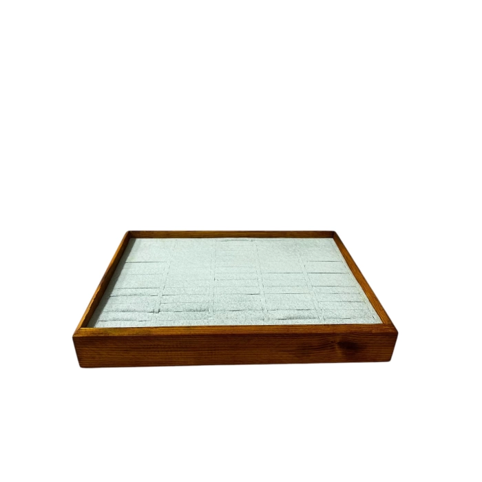Ahşap El Boyaması Çift Renk 24x34 Batırlı Kelepçe Tablası