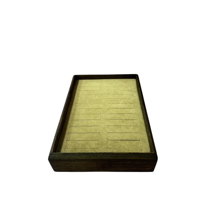 Ahşap El Boyaması Çift Renk 17x24 Cm Batırmalı  Kelepçe Tablası