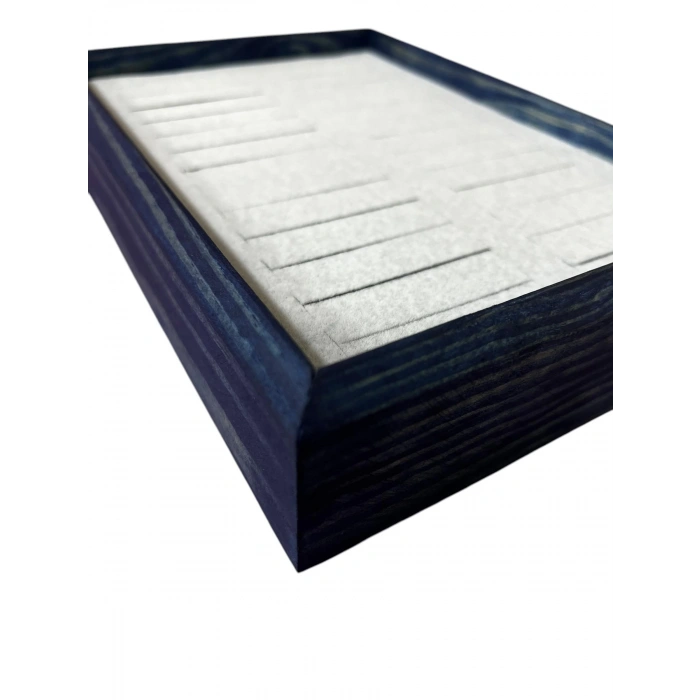 Ahşap El Boyaması Çift Renk 17x24 Cm Batırmalı  Kelepçe Tablası