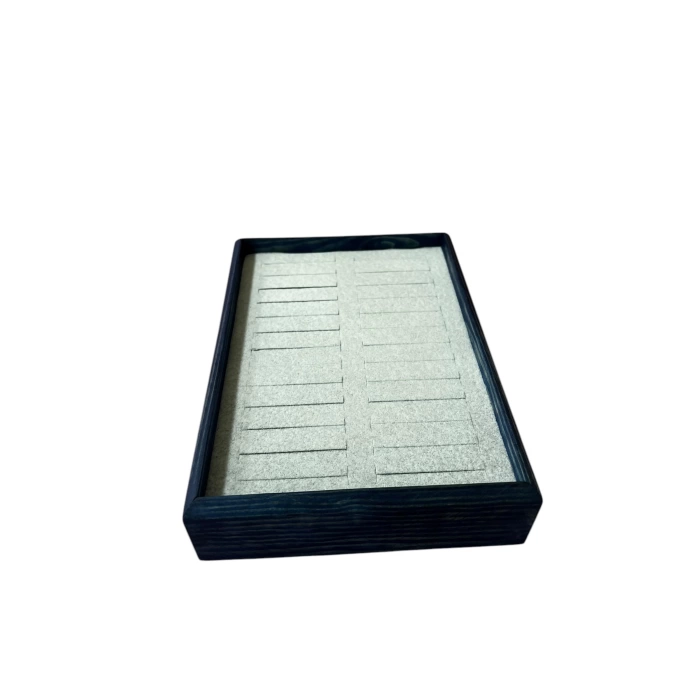 Ahşap El Boyaması Çift Renk 17x24 Cm Batırmalı  Kelepçe Tablası