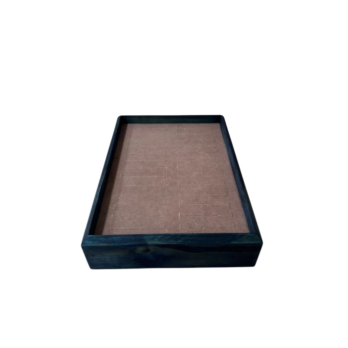 Ahşap El Boyaması Çift Renk 17x24 Cm Batırmalı  Kelepçe Tablası