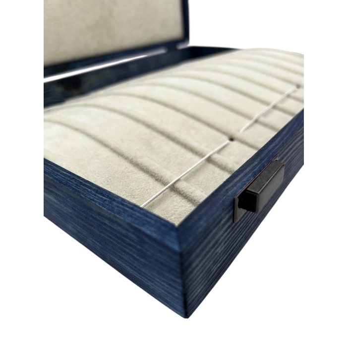 Ahşap El Boyaması Çift Renk 24x34 Cm Deri  Kapak Bileklik Standı