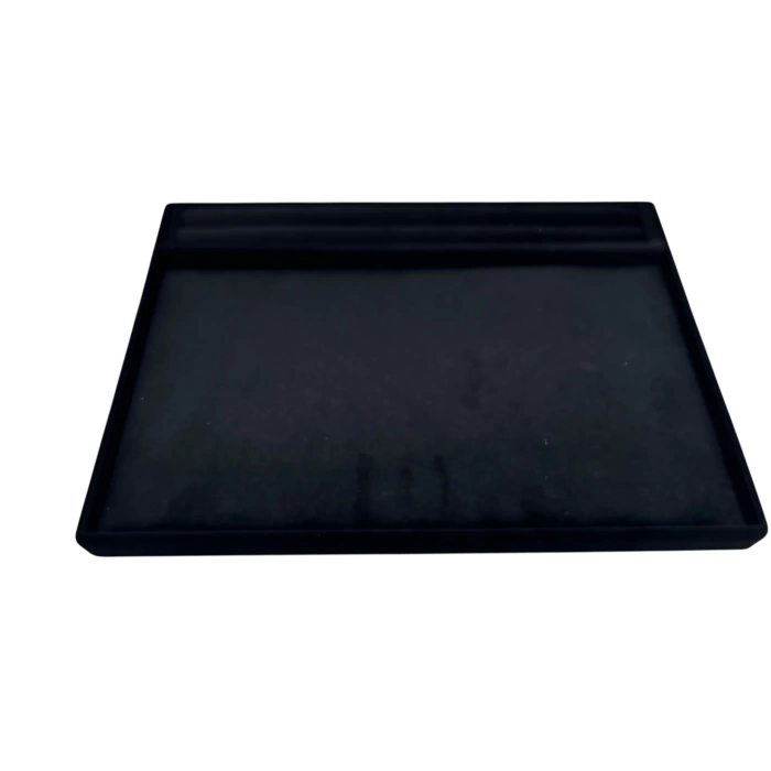 Yeni Model Tay Tüyü Siyah Renk 24x34 Cm Yanları Sosisli Servis Sunum Tablası