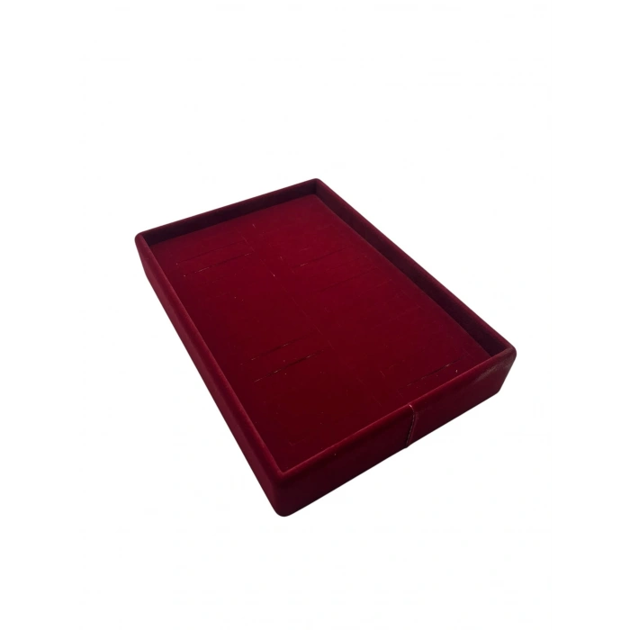 Süet Kumaş Bordo Renk  17/24 Cm Batırmalı Bileklik Kelepçe Tablası