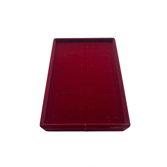 Süet Kumaş Bordo Renk  17/24 Cm Batırmalı Bileklik Kelepçe Tablası