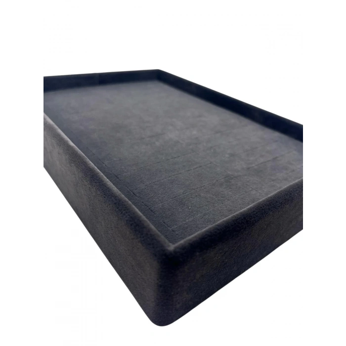 Süet Kumaş Füme Renk 17/24 Cm Batırmalı Bileklik Kelepçe Tablası